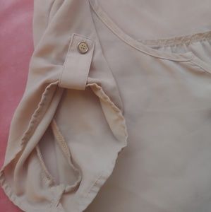 Sheer tan blouse
